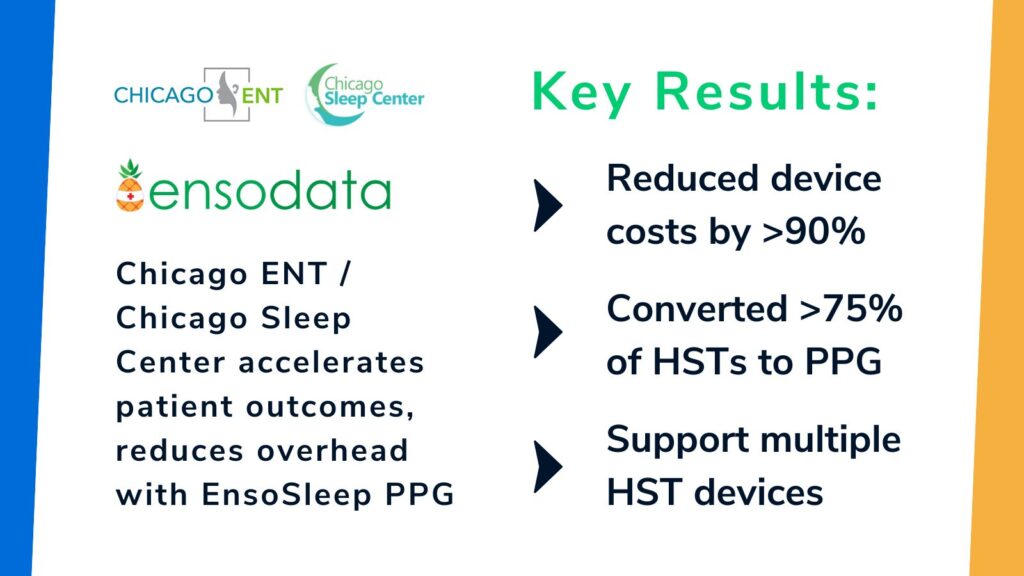 Chicago ENT Chicago Sleep Center accelerates patient outcomes, reduces overhead with EnsoSleep PPG